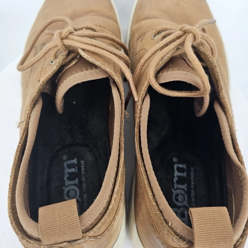 Born Soft Marcus Brown Leather Sneakers Loafers - Men’s‎ Size 10